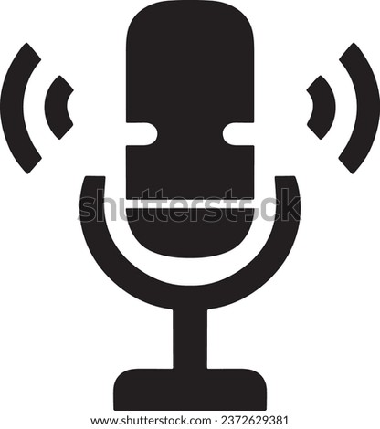 Isolated Microphone Clipart Graphic for Podcast, Recording Studio, and Vocal Recording Stock photo © 