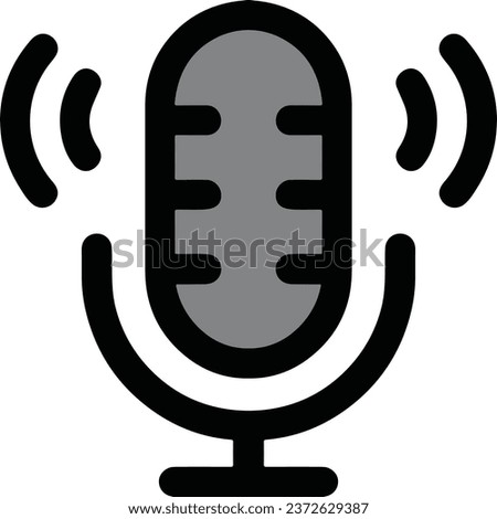 Isolated Microphone Clipart Graphic for Podcast, Recording Studio, and Vocal Recording Stock photo © 