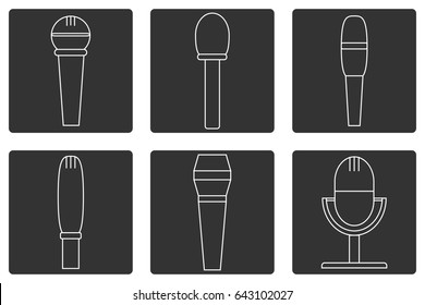Isolated microphone icon. Flat design, vector illustration, vector.