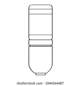 Isolated microphone icon. Musical instrument