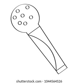 Isolated microphone icon. Musical instrument
