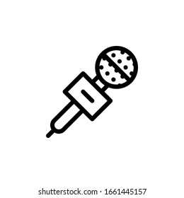 isolated microphone icon vector for any purposes