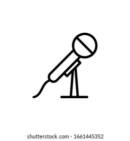 isolated microphone icon vector for any purposes