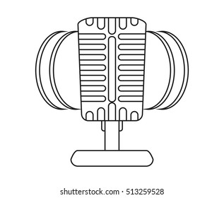 Isolated microphone of music concept design
