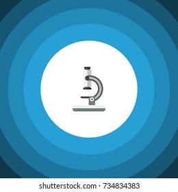 Isolated Microscope Flat Icon. Glass Vector Element Can Be Used For Glass, Optical, Microscope Design Concept.