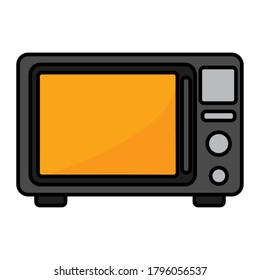 Isolated microwave oven icon. Technology equipment - Vector illustration