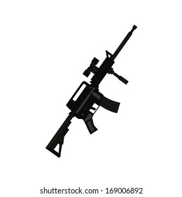 isolated military machine, weapon, vector illustration