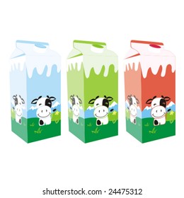 isolated milk carton box