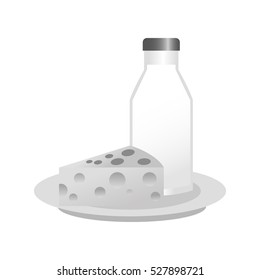 Isolated milk and cheese design