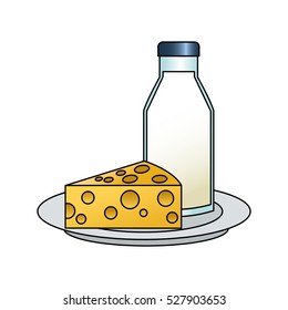 Isolated milk and cheese design