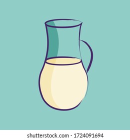 isolated milk jug abstract vector