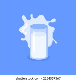 Isolated milk simple vector logo design