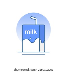 Isolated milk simple vector logo design