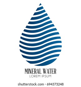 Isolated mineral water logo, Business, Vector illustration