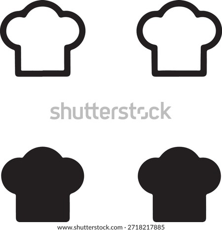 Isolated Mini Chef Hat Silhouette, Mini Chef Hat Icon, Mini Chef Hat Black Silhouette, cooking hat, kitchen symbol, food icon, restaurant design, minimal , ui icon pack