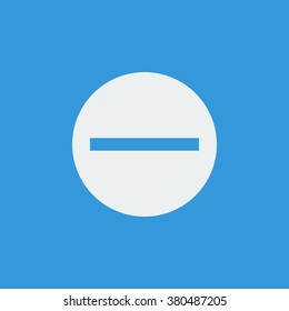 isolated minus icon, negative symbol on decorated background