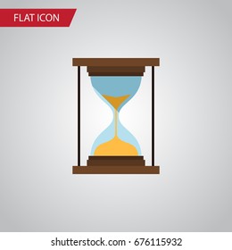 Isolated Minute Measuring Flat Icon. Instrument Vector Element Can Be Used For Instrument, Timer, Sandglass Design Concept.