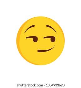 Isolated mischievous emoji face cartoon - Vector illustration