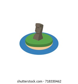 Isolated MoAI Isometric. Chile  Vector Element Can Be Used For MoAI, Chile, Monument Design Concept.