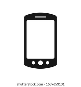 Isolated mobile smartphone with blank screen