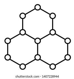 Isolated model of a molecular structure - Vector