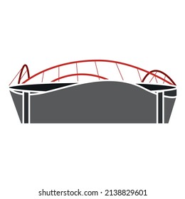 Isolated modern circle open stadium vector illustration