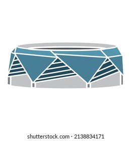 Isolated modern circle open stadium vector illustration