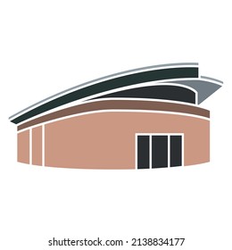 Isolated modern circle open stadium vector illustration