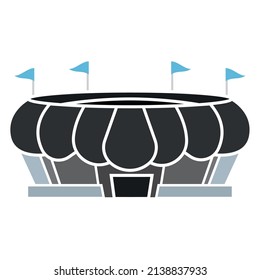 Isolated modern circle open stadium vector illustration