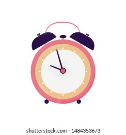 Isolated modern clock vector illustration. Business watch in retro style. Time doing work with deadline. Stop time vector concept 