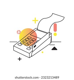 Icono de compra de dataphone moderno aislado Vector