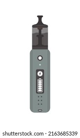 Cigarrillos electrónicos modernos aislados con un fondo blanco. Concepto Vape. Ilustración vectorial.