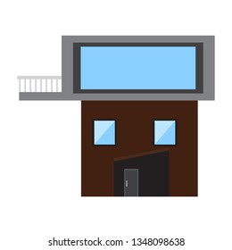 Isolated modern house building. Vector illustration design