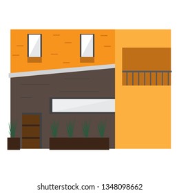 Isolated modern house building. Vector illustration design