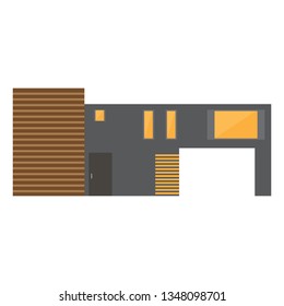 Isolated modern house building. Vector illustration design