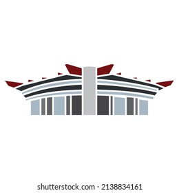 Isolated modern inclined stadium vector illustration