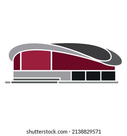 Isolated modern open stadium vector illustration