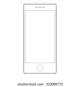 isolated modern phone, illustration in vector format