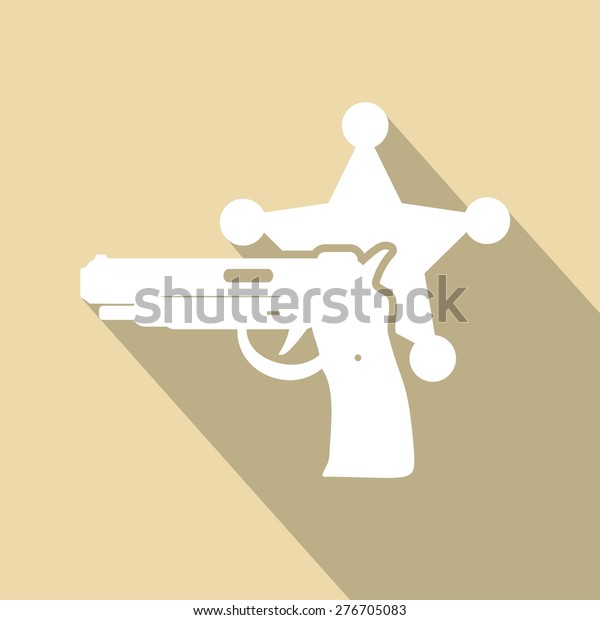 isolated modern\
police icon with long\
shadow