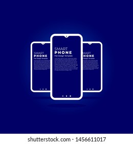 Isolated Modern Smartphone Concept Flat Design Template Vector