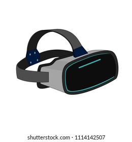 Isolated modern vr headset technology display device , illustration icon