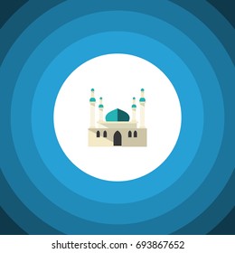 Isolated Mohammedanism Flat Icon. Architecture Vector Element Can Be Used For Mohammedanism, Mosque, Architecture Design Concept.
