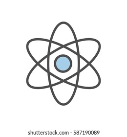 Isolated molecule icon on white background. Cocept of science and medicine.