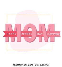 Isolated mom happy day vector illustration