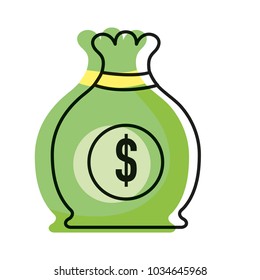 Isolated money bag design