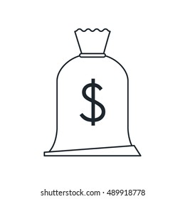 Isolated money bag design