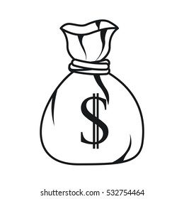 Isolated Money Bag Design Stock Vector (Royalty Free) 532754464 ...