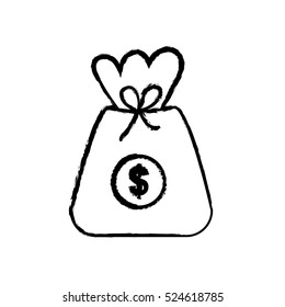 Isolated money bag icon vector illustration graphic design