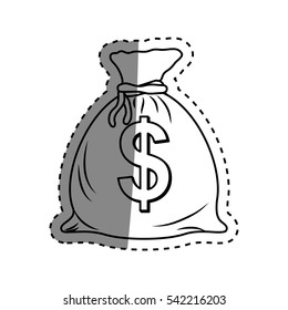 Isolated money bag icon vector illustration graphic design