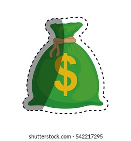 Isolated money bag icon vector illustration graphic design